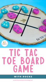 Tic Tac Toe Board Game with Rocks - Angie Holden The Country Chic Cottage