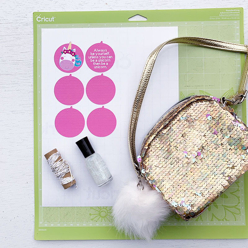 supplies to make a unicorn hang tag