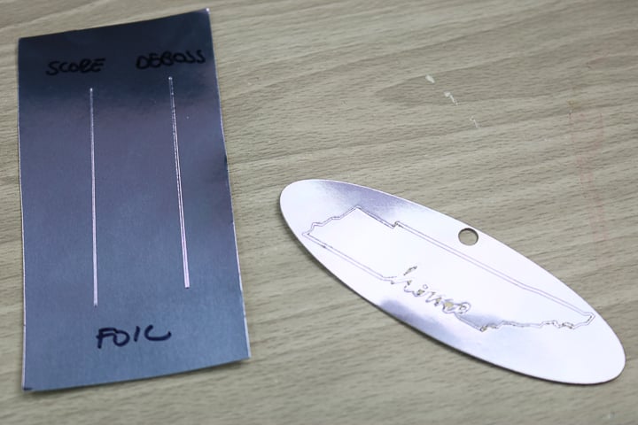 cricut engrave tip on foil paper