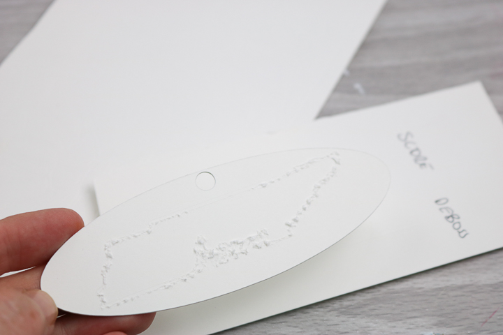 Engraved kraft board with Cricut engraving tip