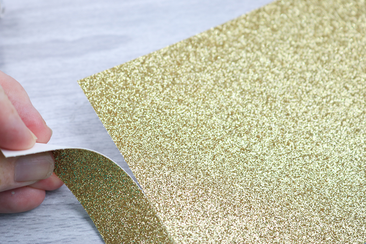 tearing glitter cardstock on perf line