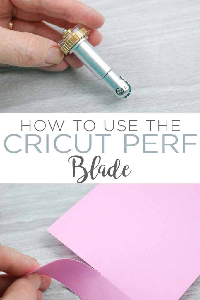 Learn how to use the Cricut perforation blade with a video tutorial as well as pictures of the perf tip used on various materials! #cricut #cricutmade #cricutcreated #perf #perforation