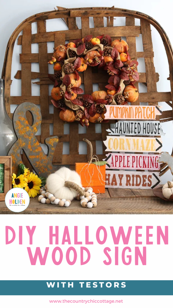 DIY Halloween wood sign