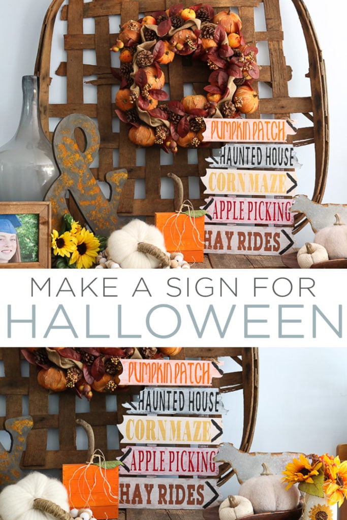 Make this DIY Halloween wood sign with just a few supplies and your Cricut machine! You will love how this one looks in or outside of your home! #halloween #cricut #cricutmade #cricutcreated #fall #diy #testors #testorscrafternoons