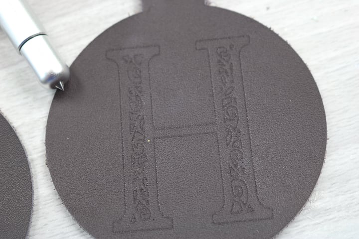 engraved leather with the cricut maker