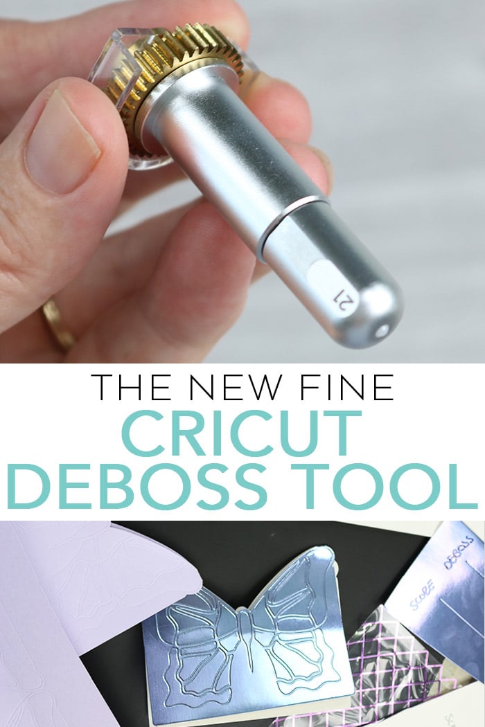 How to use the new fine Cricut deboss tool on a variety of projects! We are sharing how it works on cardstock, foil paper, leather, and more! #cricut #cricutmade #deboss #papercrafting