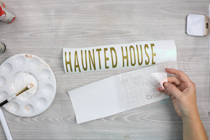 vinyl for halloween wood sign