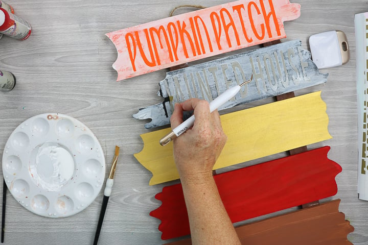 removing paint masking from halloween diy project