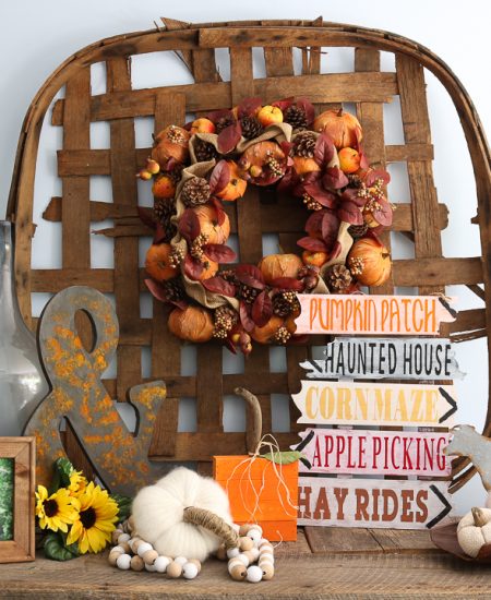 apple picking fall sign