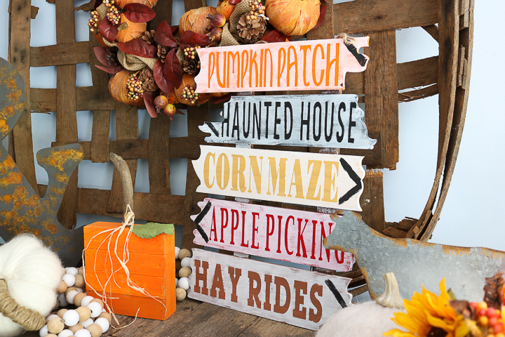 hay rides fall wood sign