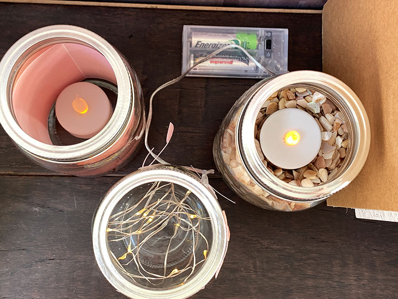 mason jar luminary display