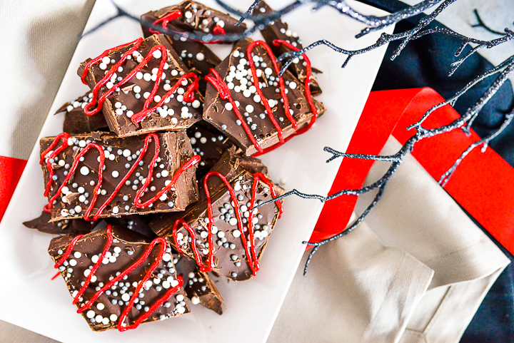 dark chocolate bark for halloween