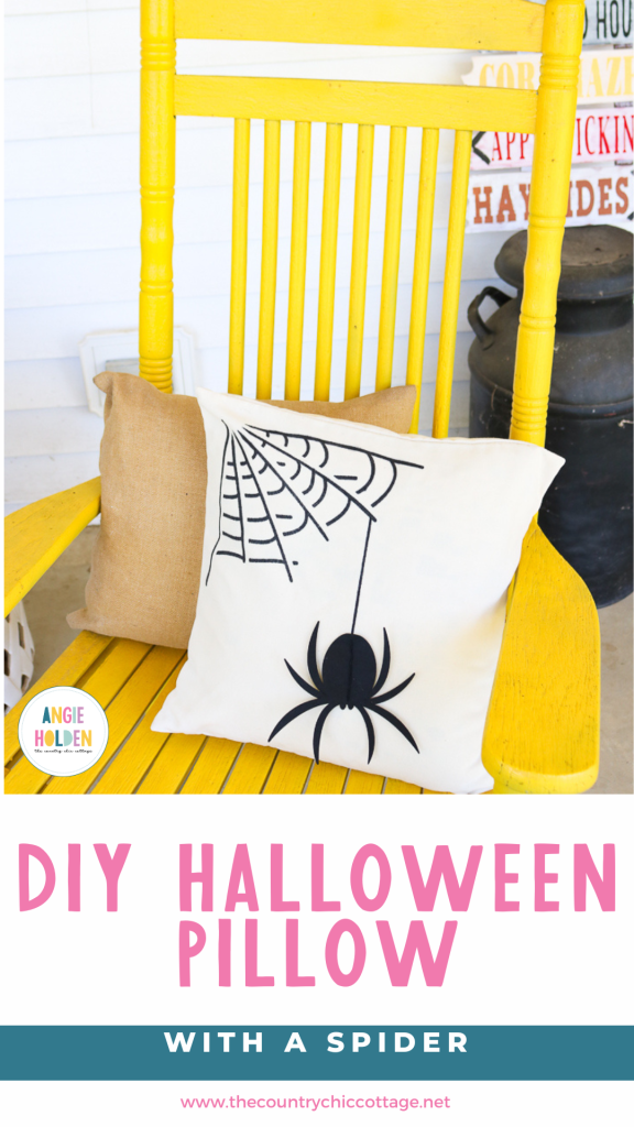 DIY Halloween spider pillow