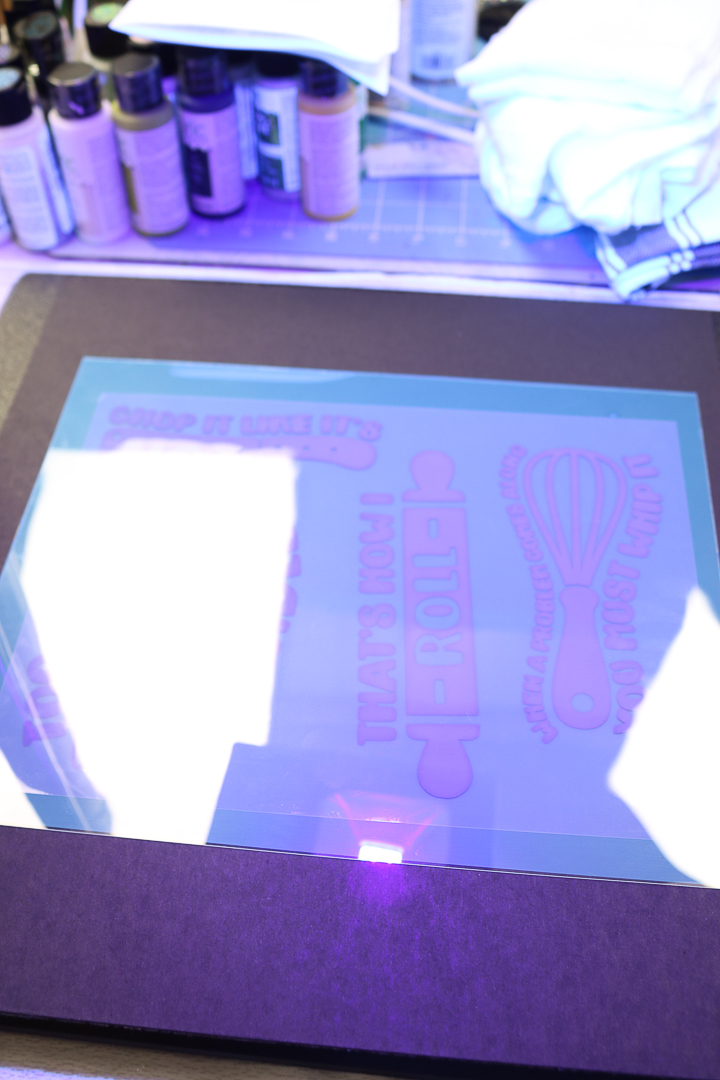 black light to make a silkscreen stencil