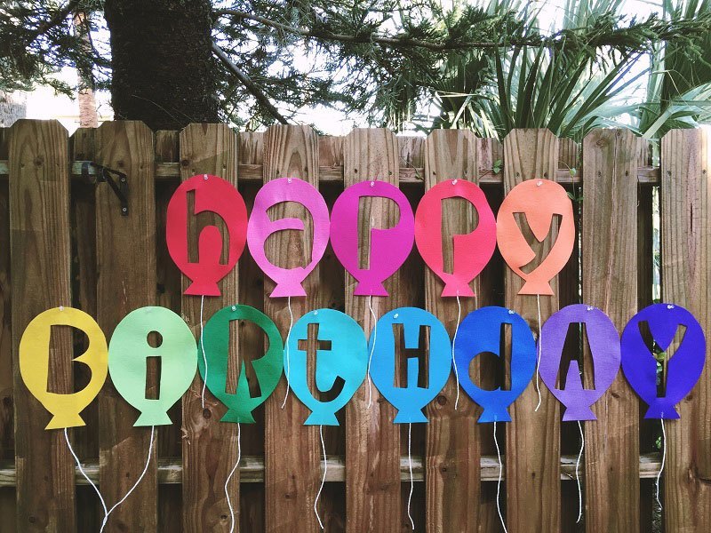 party craft birthday banner