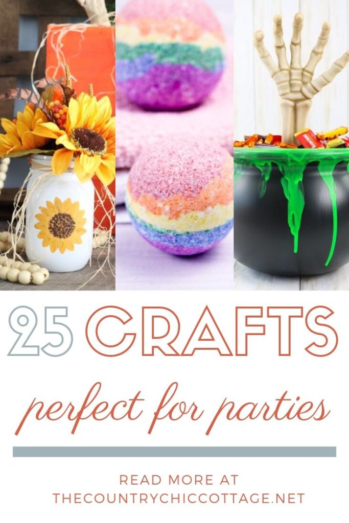 Give these 25 party craft ideas a try! These can all be made in 15 minutes or less and will spruce up any party any time of the year! #party #partycraft #crafts #diy