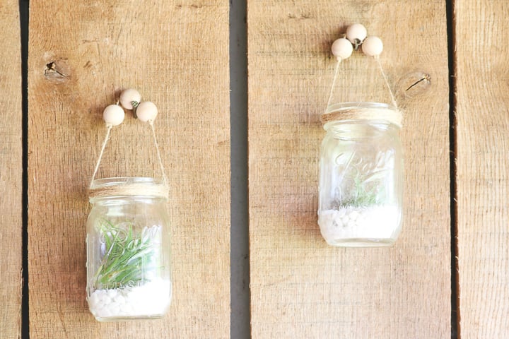 mason jar air plant hangers