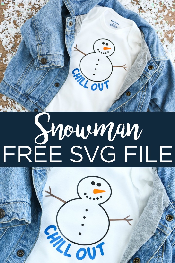 Get a free snowman SVG file for your Cricut or Silhouette machine!