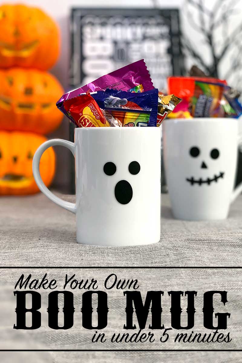 easy DIY Halloween mug Pinterest image