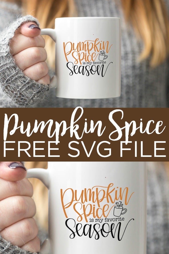 You are going to love this fall SVG file! Is pumpkin spice your favorite season? Then you might want to download this file and make all the things! #svg #svgfile #cricut #cricutcreated #freesvg 