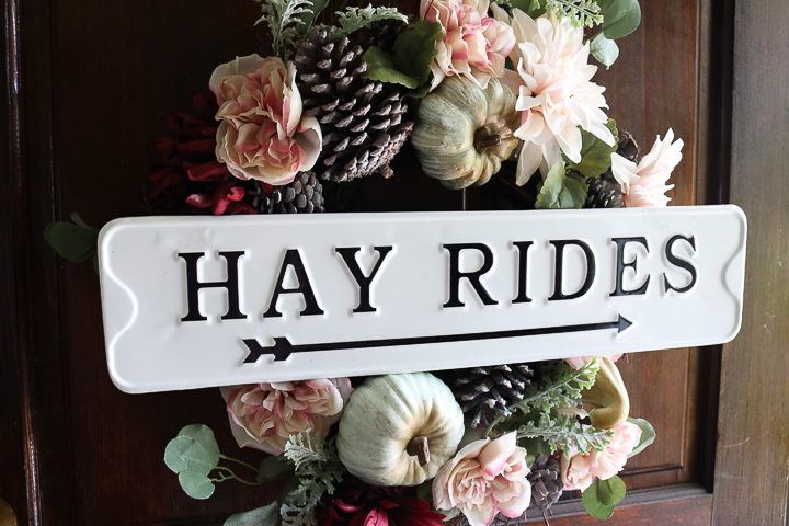 hay rides fall wreath