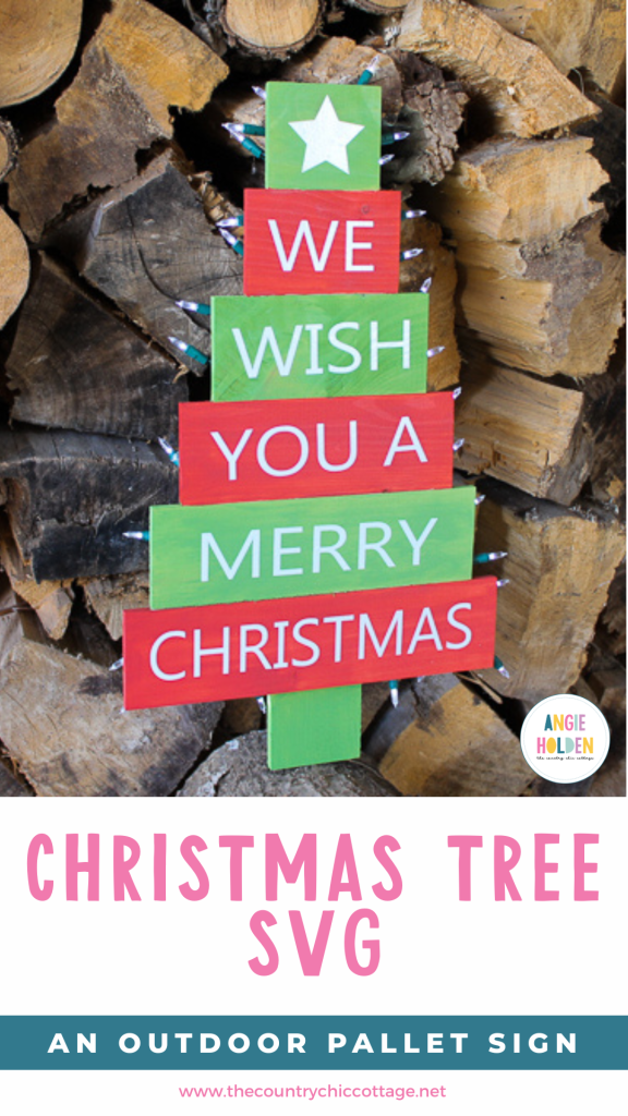 Christmas tree SVG for an outdoor pallet sign