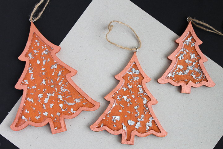 copper christmas tree decorations