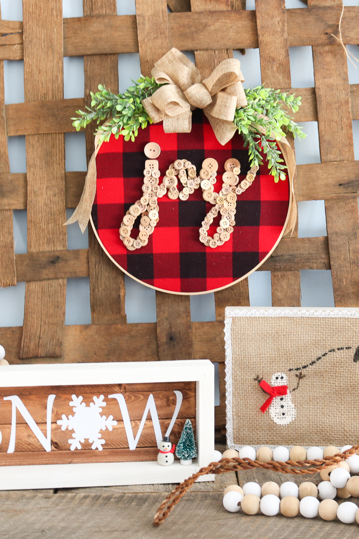 christmas hoop wreath