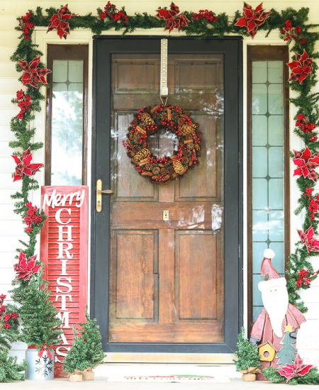 front door christmas decorations