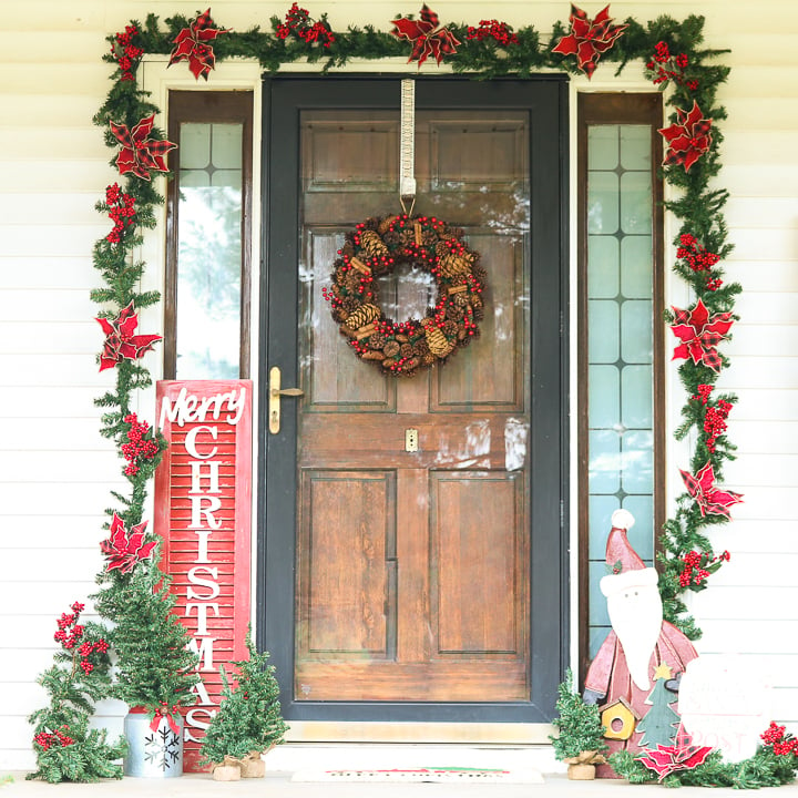 front door christmas decorations