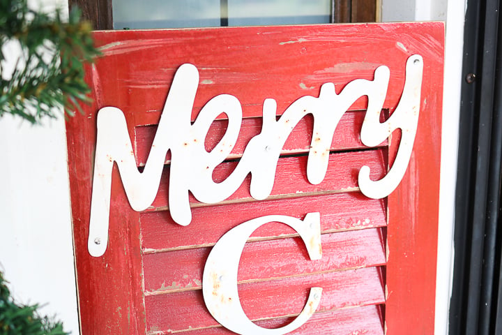 rustic merry christmas sign