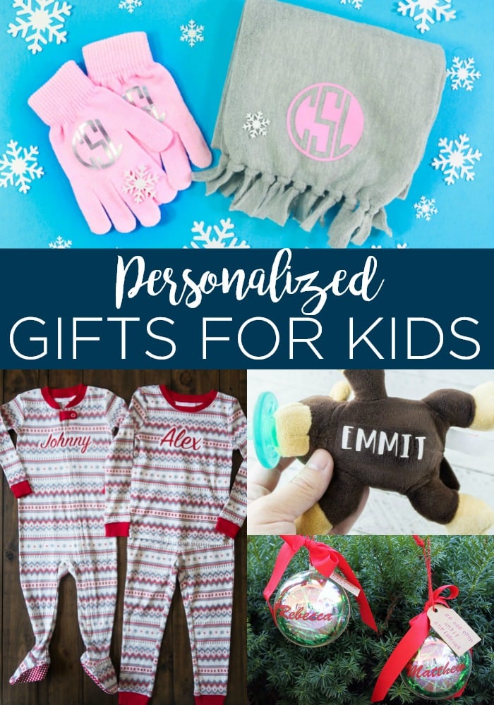 Make these personalized gifts for kids with your Cricut machine this holiday season! You can give handmade easily when you use a Cricut! #cricut #cricutcreated #kids #personalized #giftideas #giftsforkids #kidsgifts #monogram #cricutgifts #cricutideas #cricutcrafts