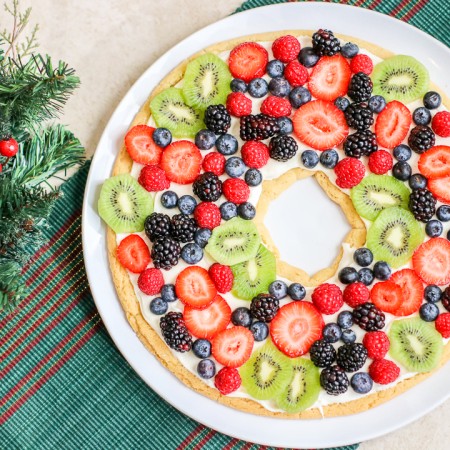 fruit pizza wreath