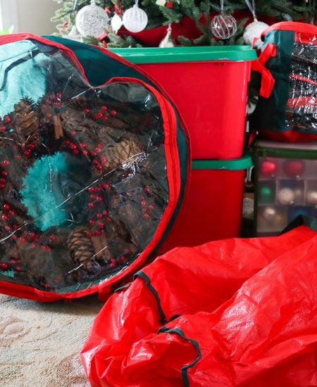 storing christmas decorations