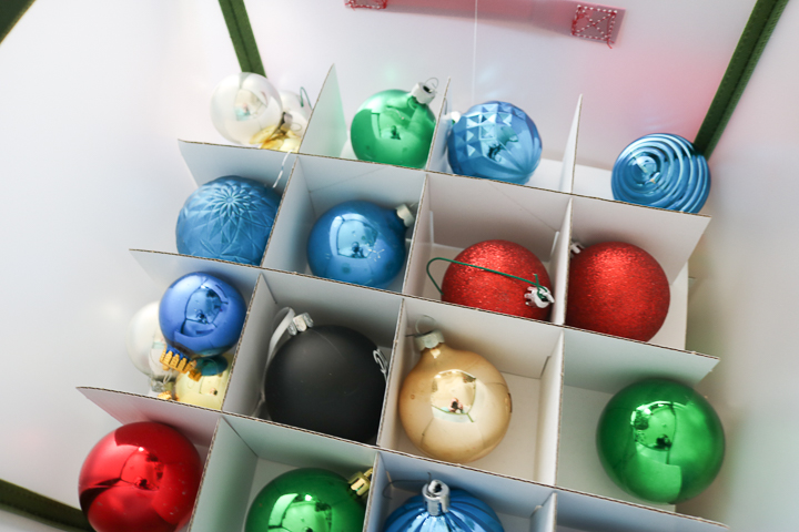 carton for storing christmas ornaments