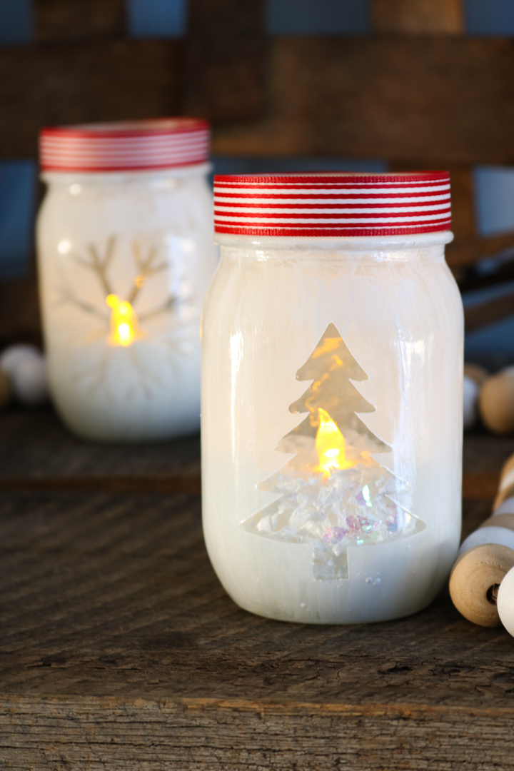 christmas mason jar candles