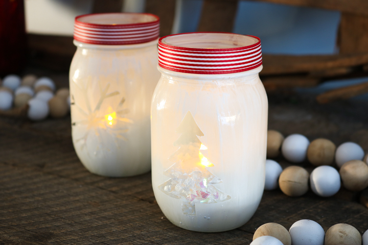 Christmas Mason Jar Candles 