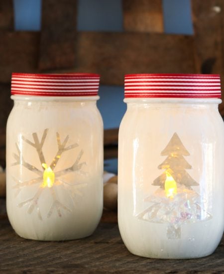 cricut christmas mason jars