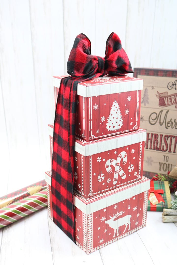 stacked gift boxes