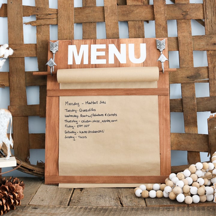 DIY Menu Board For A Farmhouse Style Kitchen