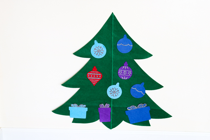 how to make a felt christmas tree with a cricut