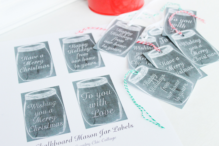 mason jar christmas tags