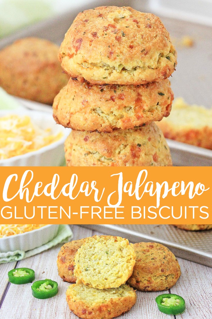 Make these gluten free biscuits and serve them up with any meal! The addition of cheddar and jalapeno make them something extra special! #glutenfree #biscuits #recipe #yum #food #foodie #cheddar #jalapeno #spicy #gf