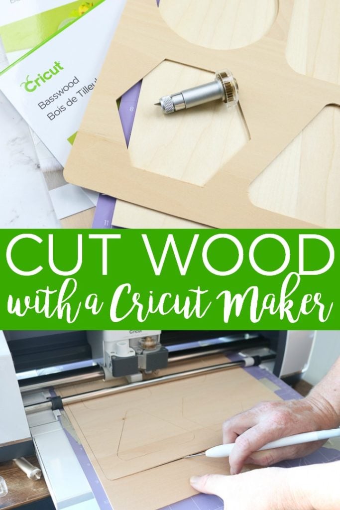Learn how to cut wood with a Cricut Maker and the knife blade. An easy tutorial including types of wood, how to put it on the mat, and more! #cricutmaker #cricut #cricutcreated #knifeblade #wood #woodcrafts #cuttingwood #cricutcrafts #cricutprojects #crafts #creativity #create #diy #diyprojects