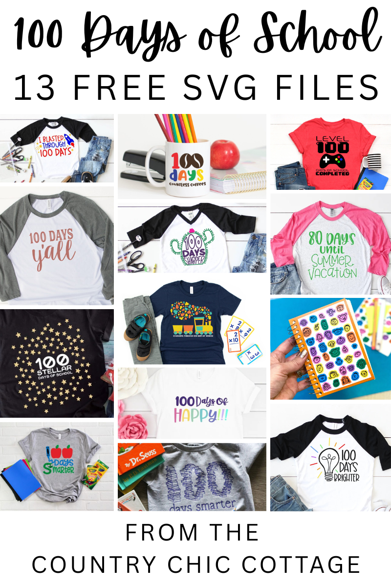 100 Days of School 13 Free SVG Files