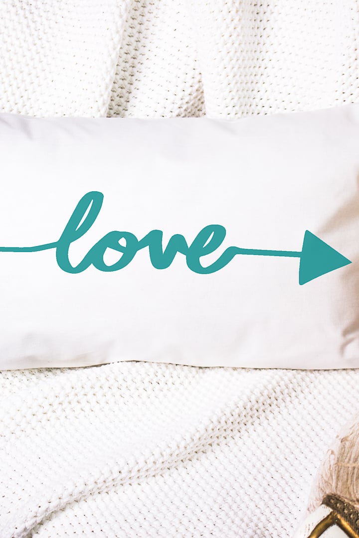 love arrow pillow