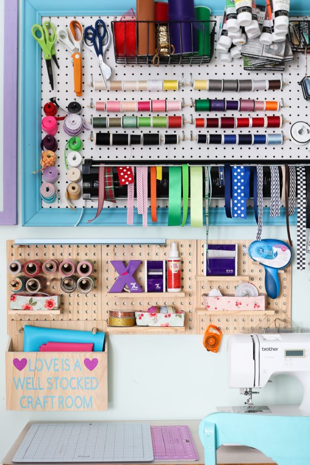 How to Make Craft Room Pegboards - Angie Holden The Country Chic Cottage