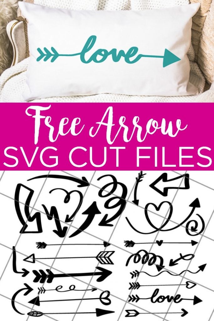 Need a free arrow SVG? Give these 25 free arrow SVGs a try! Cut arrow cut files for your Cricut machine! #cricut #cricutcreated #arrow #svg #svgs #svgfiles #cutfiles #freesvg #freesvgs #pillow #love #handmade