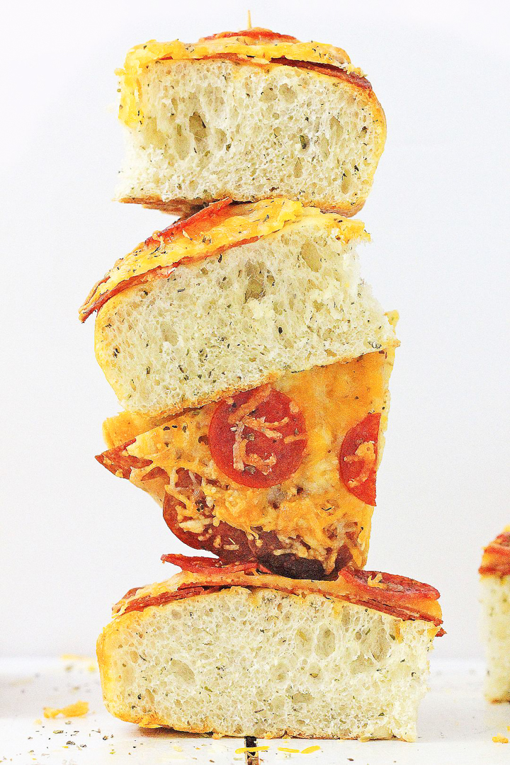 gluten free bread with pepperoni