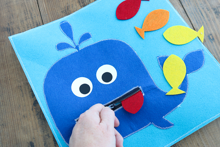 quiet book page for toddlers